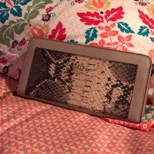 Coach Snakeskin Accordion Wallet